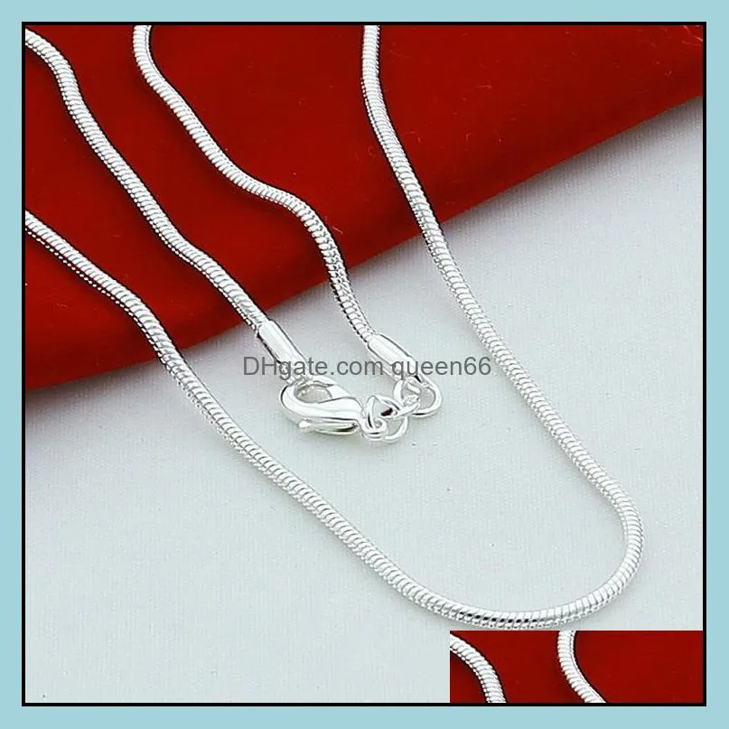 chains silver 925 women men rope chains wholesale cheap high quality jewelry 925 sterling silver plated chains necklaces