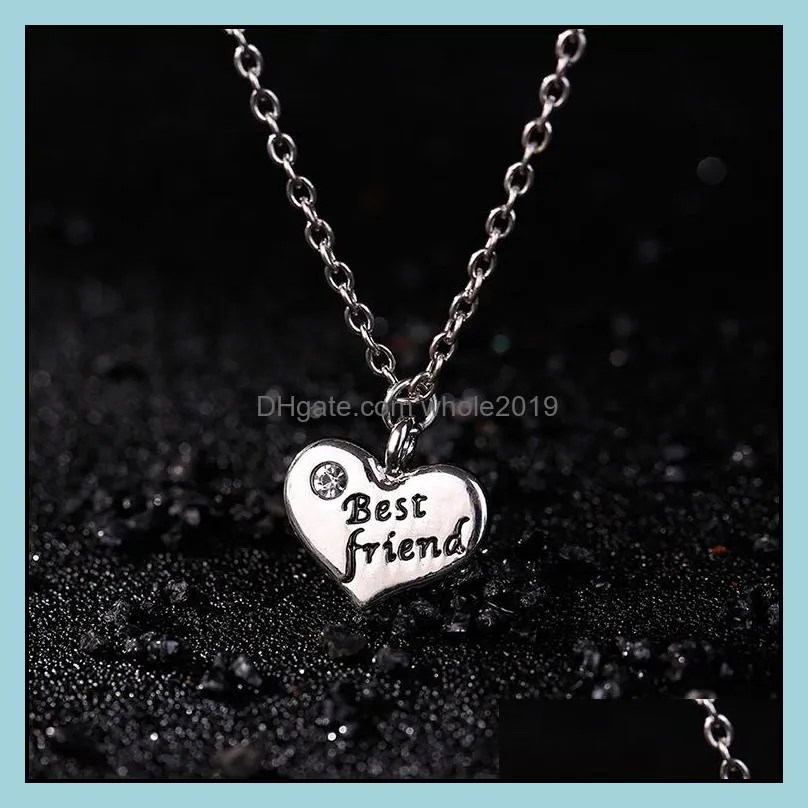 best friends necklaces small peach hearts family engraved necklace