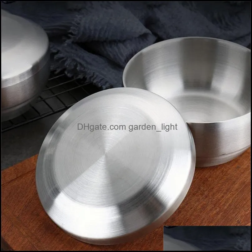 304 stainless steel bowls with lid rice soup bowl antifall small korean cuisine bowl