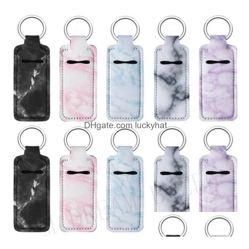 neoprene wristlet keychain colourful printed wrist key belt solid color lanyard key ring long diving material keychains