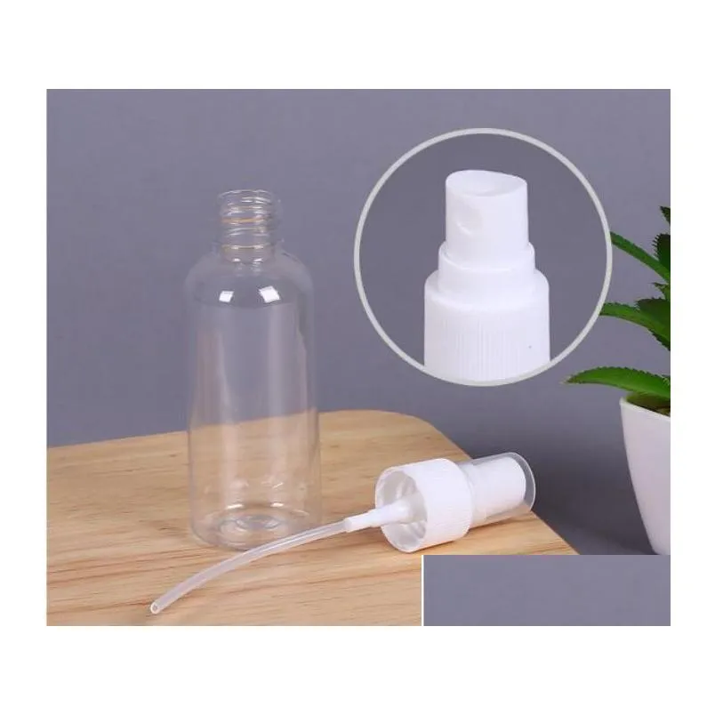 2020 empty transparent plastic spray bottle atomizer pumps for  oils travel perfume bulk portable makeup 15ml 30ml 50ml 60ml