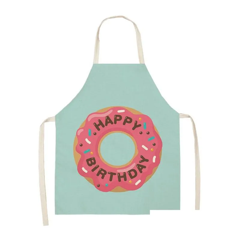 personalized aprons ice cream dessert black female couples kids bib canvas kitchen apron for cooking baking restaurant pinafore