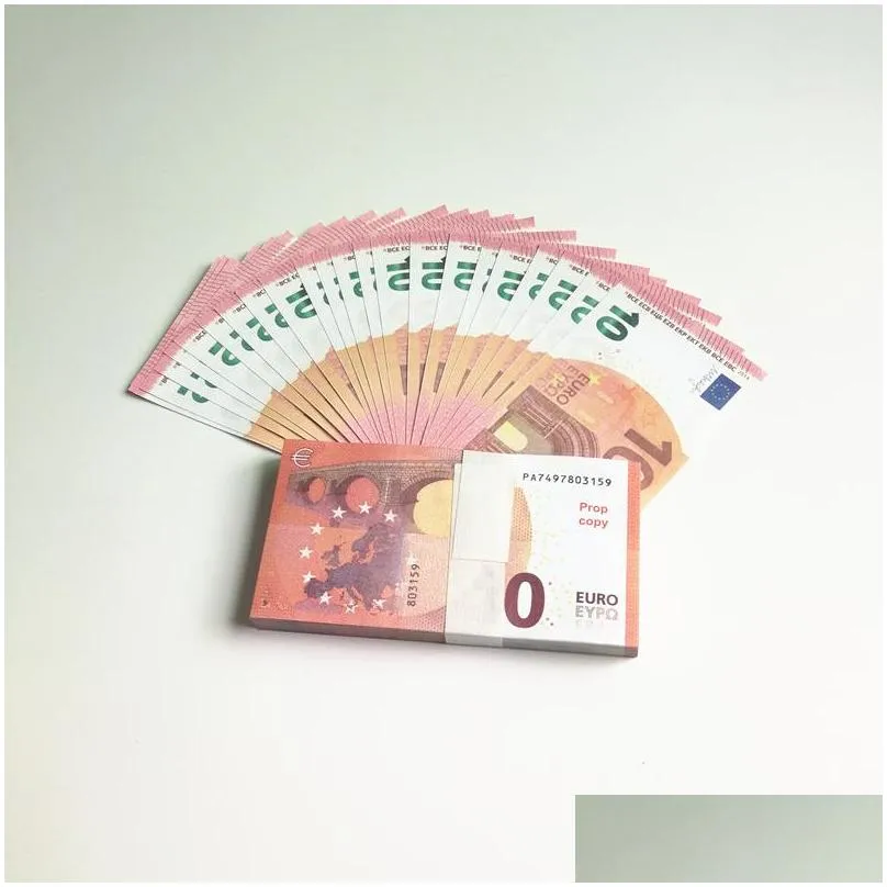 3pack bar prop fake money party supplies 10 20 50 100 200 500 euro movie party childrens toys game 100pcs/pack