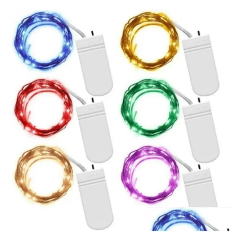 remark color you want rgb colors garden decorations led strings 1m 2m  copper silver wire lights battery fairy light for holiday home party wedding