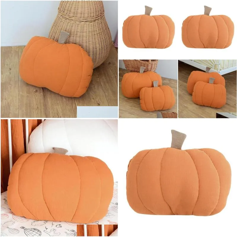pillow creative fashion pumpkin shape throw orange skinfriendly for bedroom