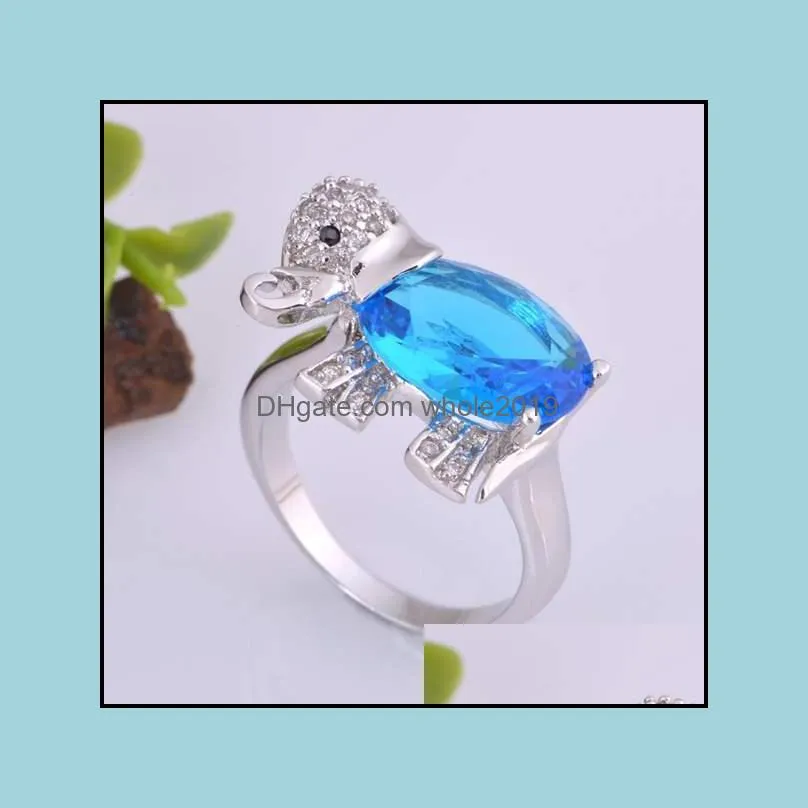 wedding rings 925 silver ring zircon sparkling red/blue/purple fashion jewelry anillo de plata gemstone rings