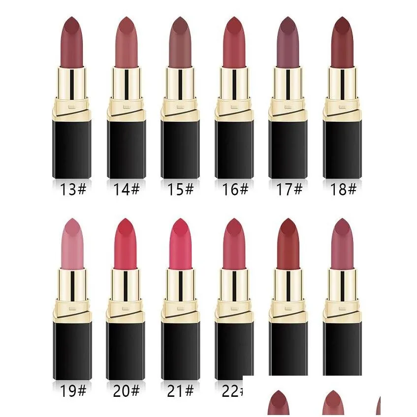 lipsticks new cosmetics makeup rouge lipstick lips stick matte durable not easy to decolorize clarinet lipstick 40 color for option