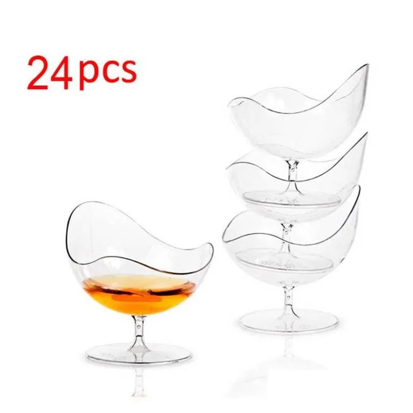 disposable cups straws 50ml tableware dessert cup party wedding transparent plastic cocktail drink western container