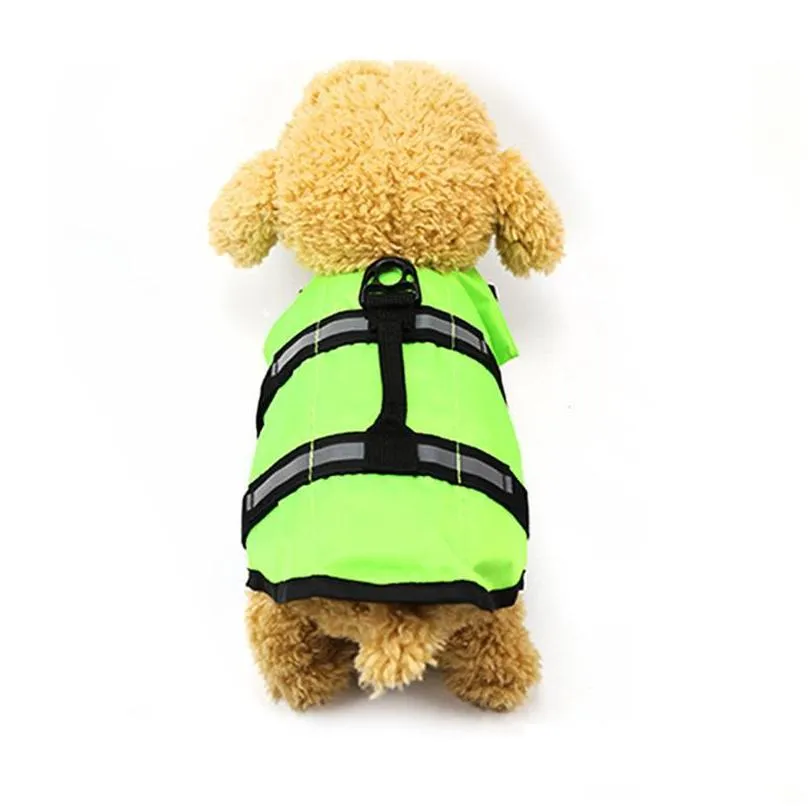 dog apparel 4 color puppy chihuahua rescue swimming wear safety clothes vest suit outdoor pet float doggy life jacket vests 1