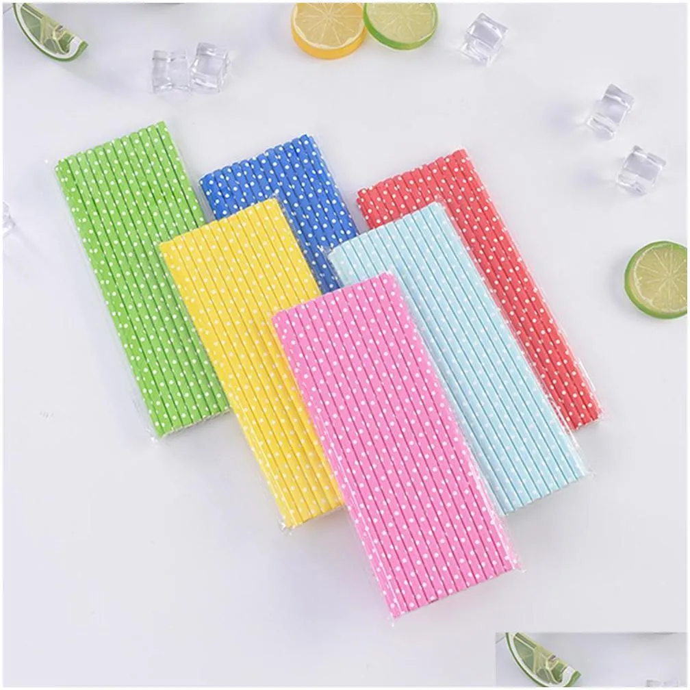 us stock paper straw environmental colorful straight drinking straw wedding kids birthday party decoration supplies dispette fy4148