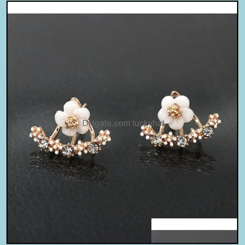 daisy earrings imitation diamond jewelry small daisy flowers hanging after senior flower earrings