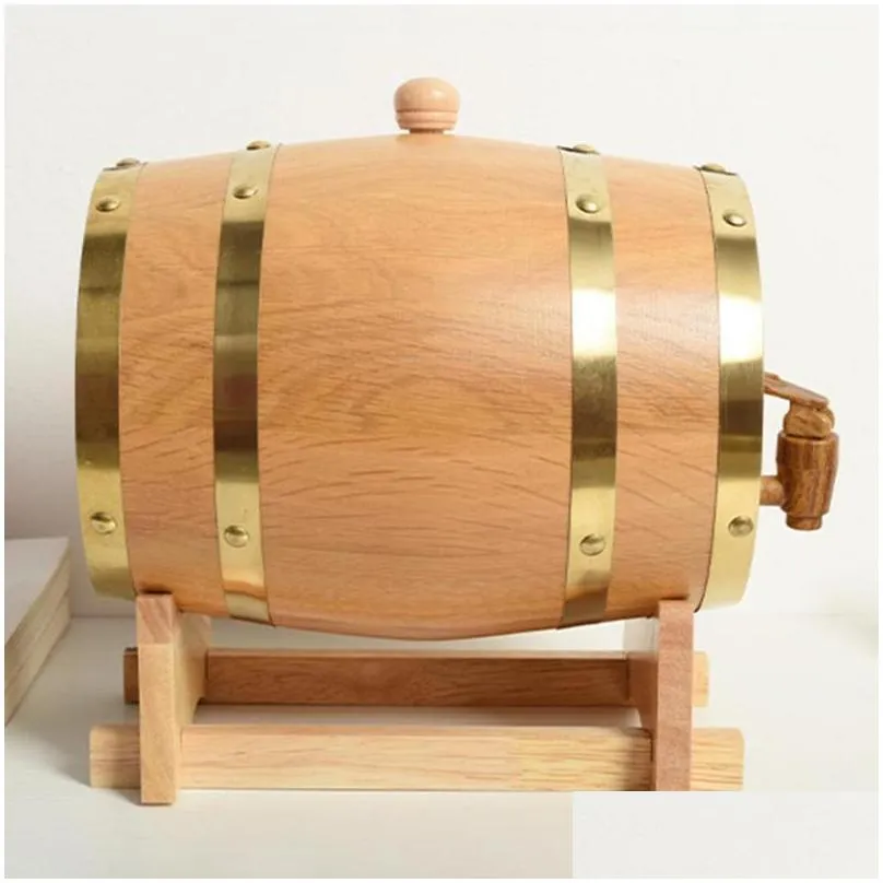 drinking straws wood wine barrel oak beer brewing equipment mini keg beverage turnover bucket large capacity storage container