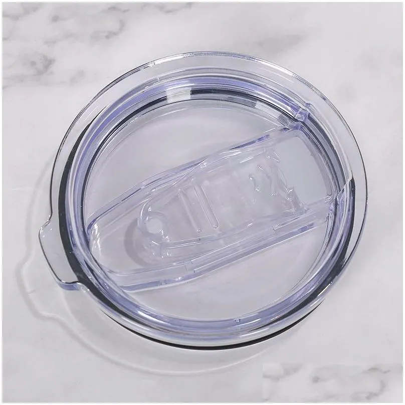 20oz/30oz sealing bottle cover splash spill proof plain plastic lids for beer cups transparent tumbler cup bottle accessories a0111
