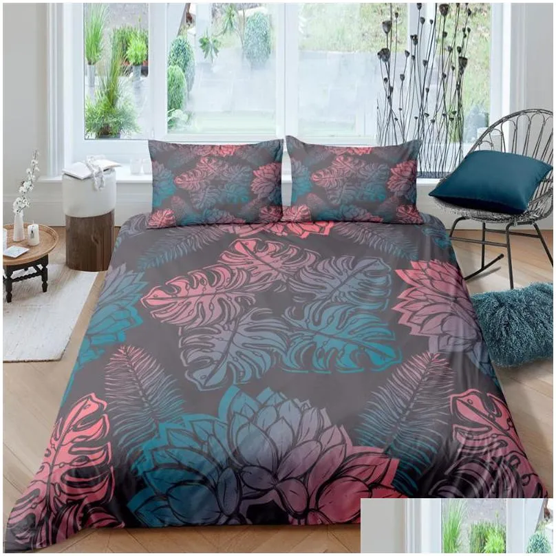 flower pattern comforter cover pillowcase bedding set bed linens quilts twin full queen king size floral duvet bedclothes sets