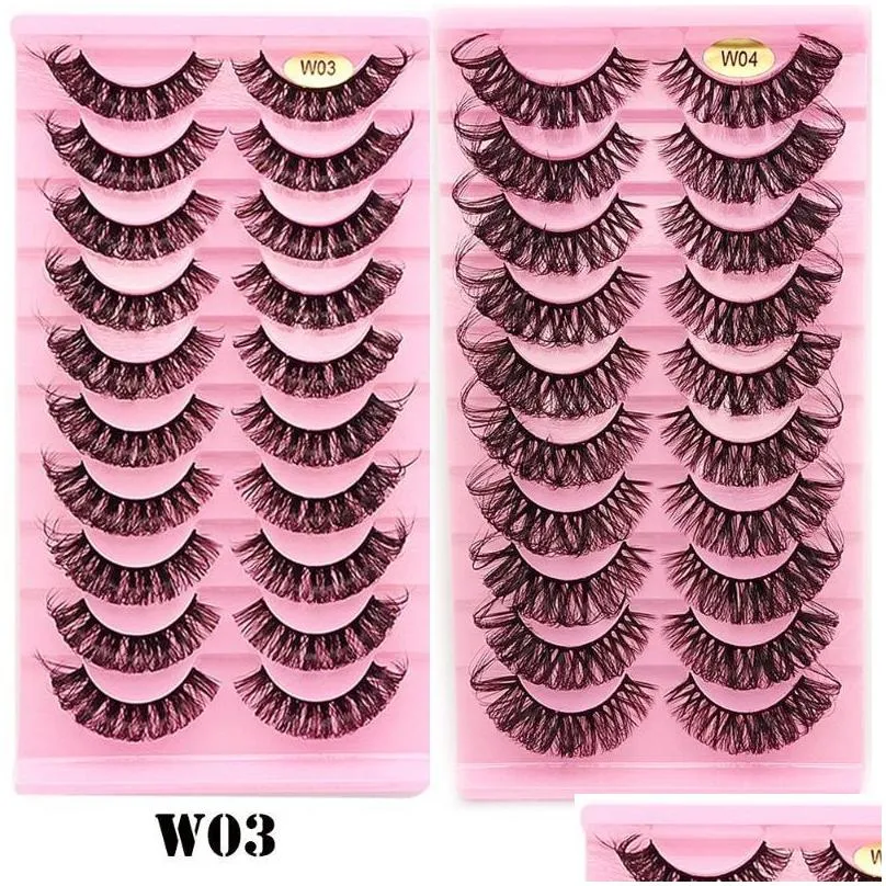 false eyelashes pairs extension eye lashes wispy volume fluffy soft russia faux mink dd curl eyelashesfalse gera22