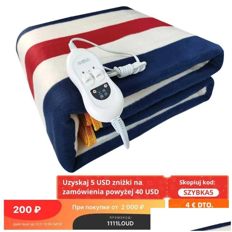 blankets euro electric blanket heated double thermal 150 180cm adjustable warmer heating drop