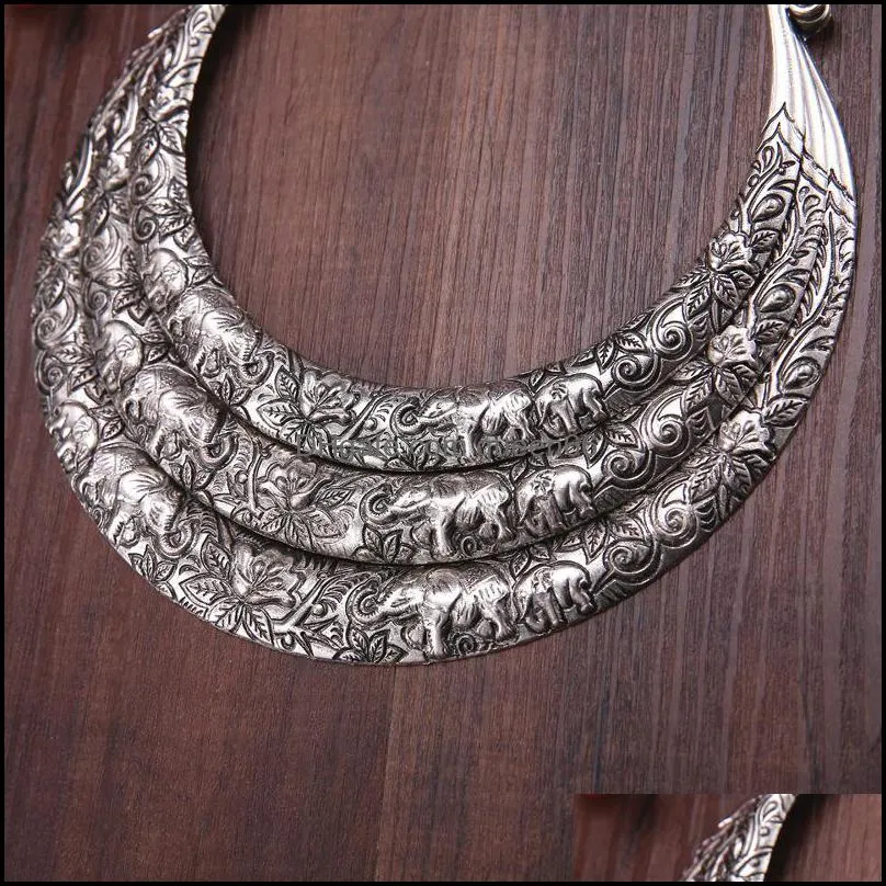 pendant necklaces losodo pendants bohemia tassels miao necklace retro yunnan ethnic exaggeration three layers silver manual