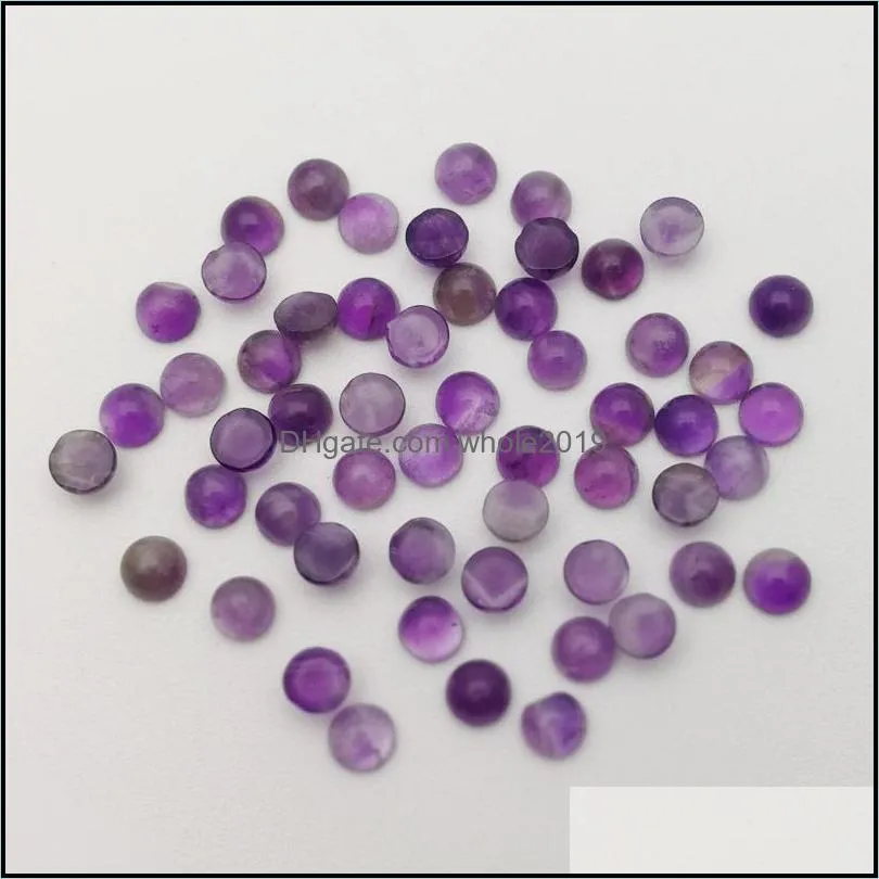 4mm flat back quartz loose stone round cab cabochons chakras beads for jewelry making healing crystal wholesale