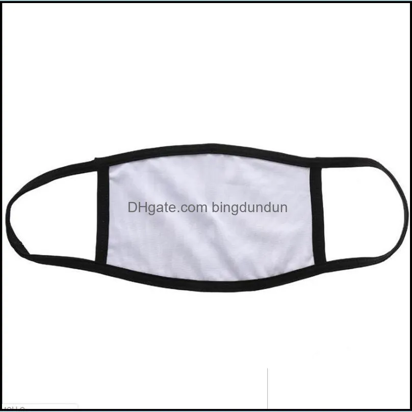 blanks sublimation face mask adults kids double layers dust prevention masks for diy heat transfer print wll1054