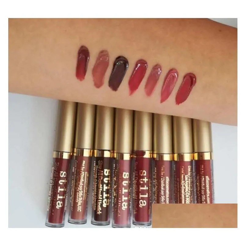 dhs starstudded eight stay all days liquid lip gloss set 8pcs/ box long lasting creamy shimmer lipstick dropshipping