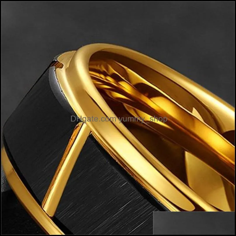 korean hot tungsten gold ring for men 815 r2