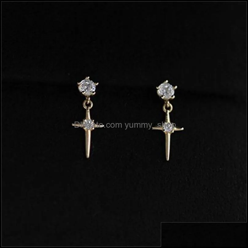 fashion charm mothers diamond earrings selling girls cross in 2021 wholesale of european and american jewelry 849 r2