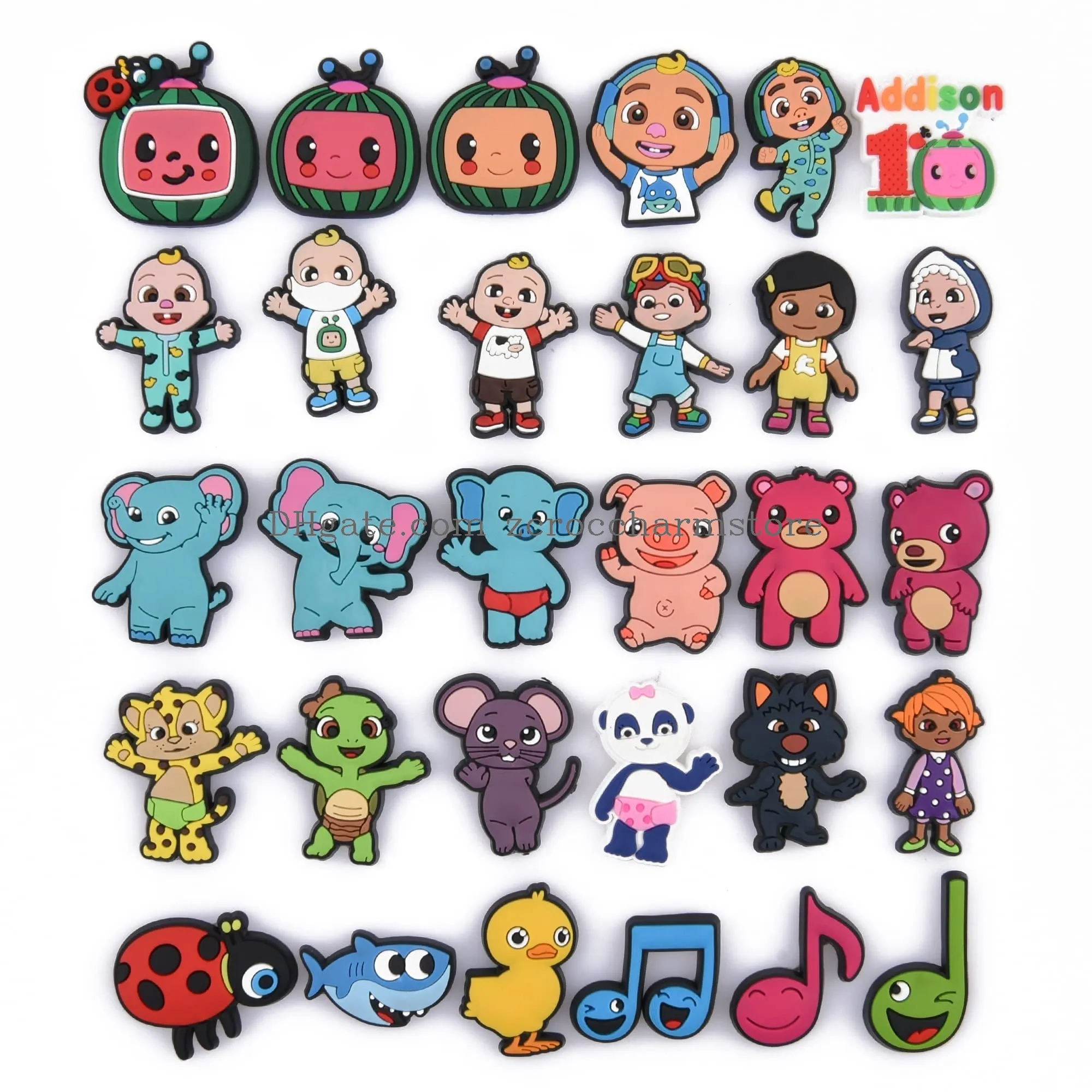 different cartoon shoe charms boys and girls shoes decoration accessories for party gifts