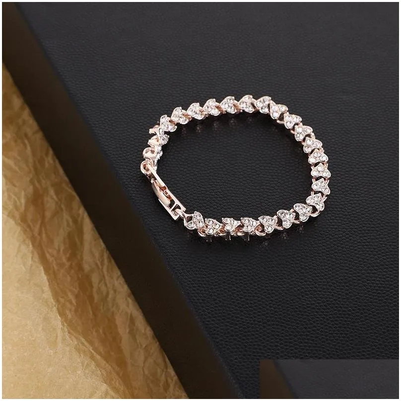 2021 crystal bracelet party favor womens natural zircon bracelets full of diamonds european and american roman jewelry