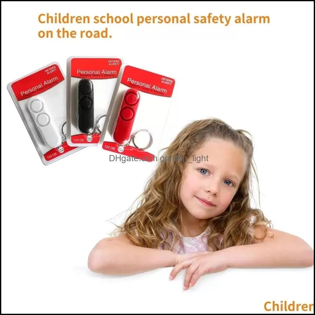self defense alarm 120db safety protection alarm scream loud emergency alarm key chain personal safety female child elderly girl