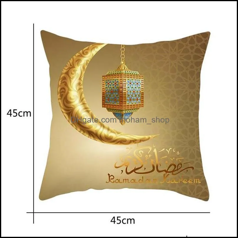 45x45cm muslim ramadan cushion cover home pillow case bed room pillowcases pillows car seat decoration sofa throw pillow covers