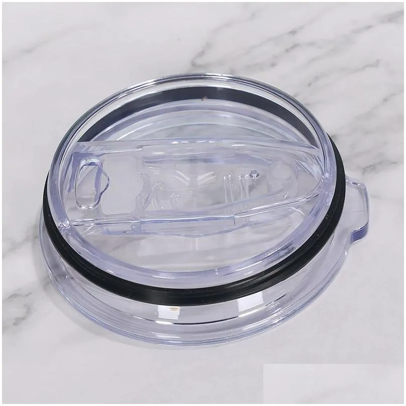 20oz/30oz sealing bottle cover splash spill proof plain plastic lids for beer cups transparent tumbler cup bottle accessories a0111