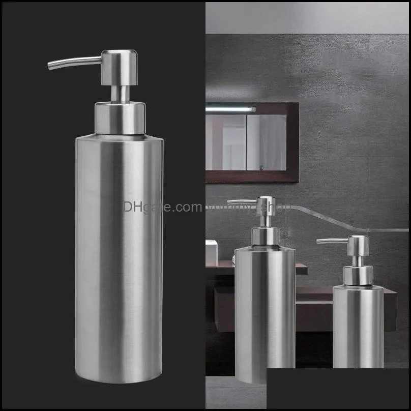 full 304 stainless steel countertop sink liquid soap lotion dispenser pump bottles for kitchen and bathroom 250ml/8oz 350ml/11.67oz