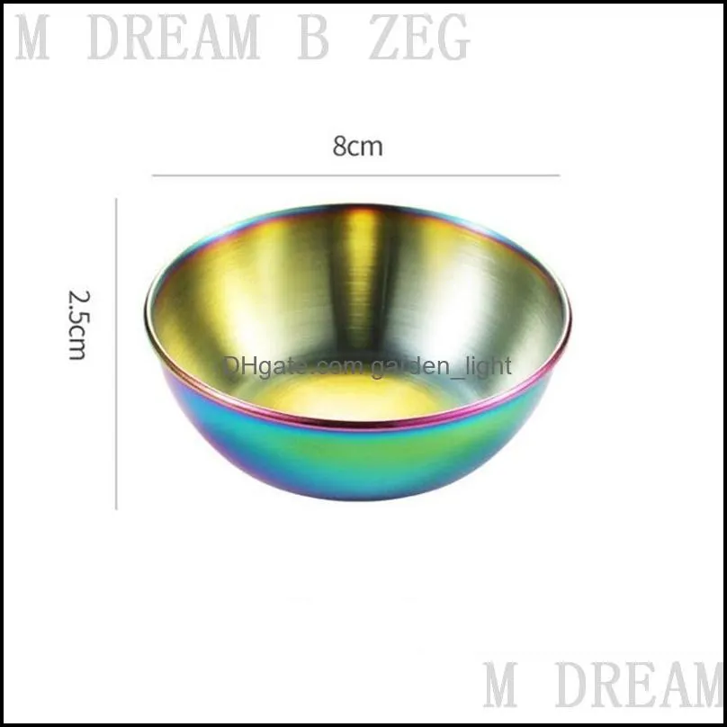 stainless steel sauce dish small seasoning bowl side plates butter sushi plate vinegar soy dishes kitchen saucer