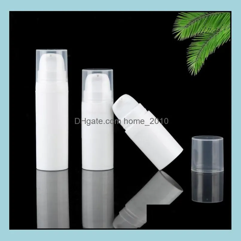 5ml 10ml 15ml white airless lotion pump bottle mini sample and test bottles vacuum container cosmetic packaging sn3929