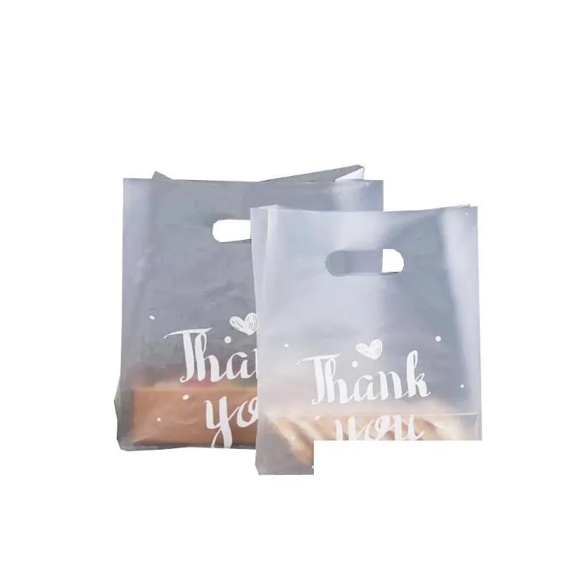 healthylife1987 quality thank you plastic gift bag bread storage shopping package with handle party wedding candy cake wrapping bags