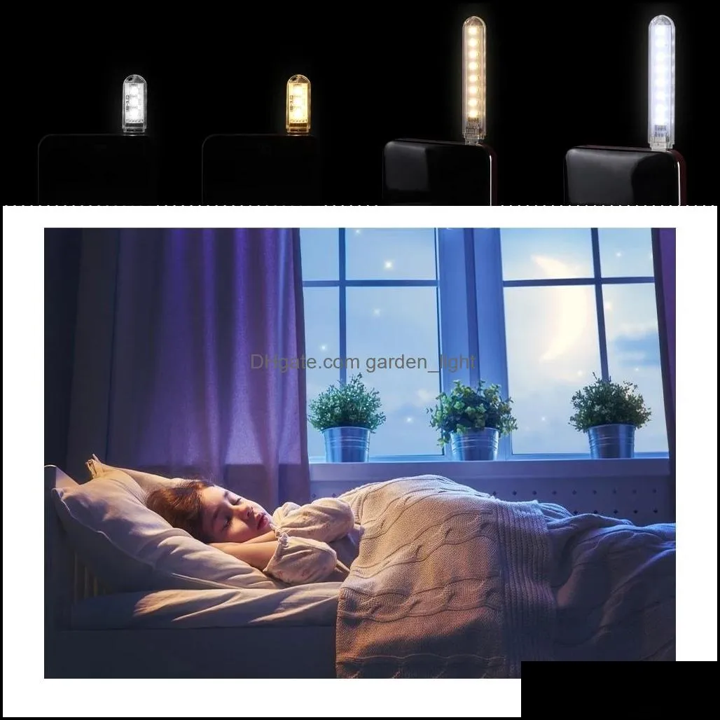 mini portable usb led book light dc5v ultra bright reading book lamp 3leds 8leds lights for power bank pc laptop