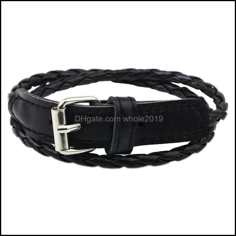 leather bracelet for women pu bracelets men casual style fashion mens jewelry factory price infinity bracelets