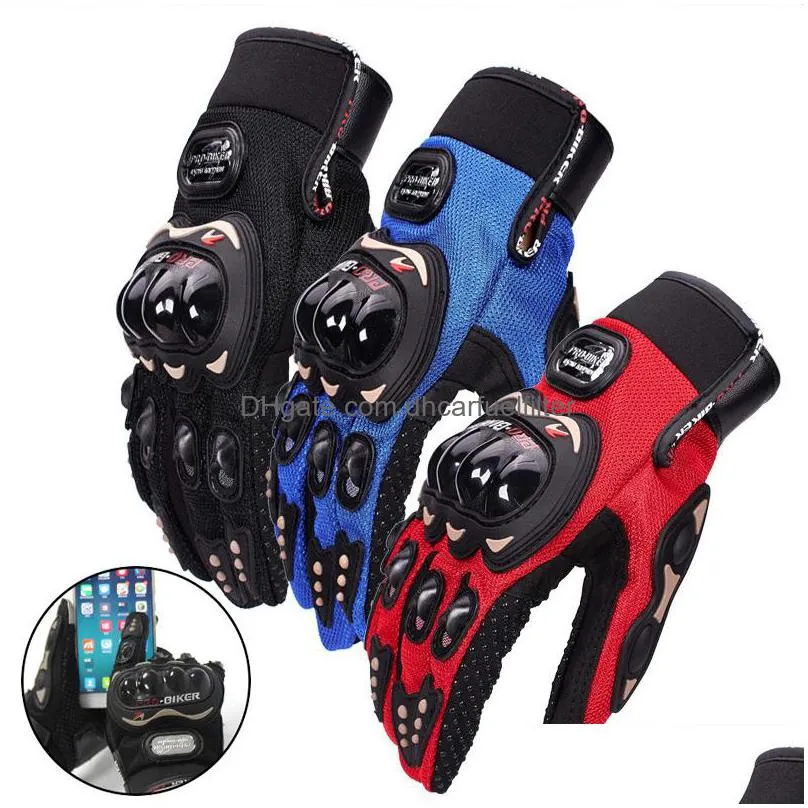 probiker men motorcycle gloves wearable guantes motocross full finger motocross gloves protective motocross guantes gloves