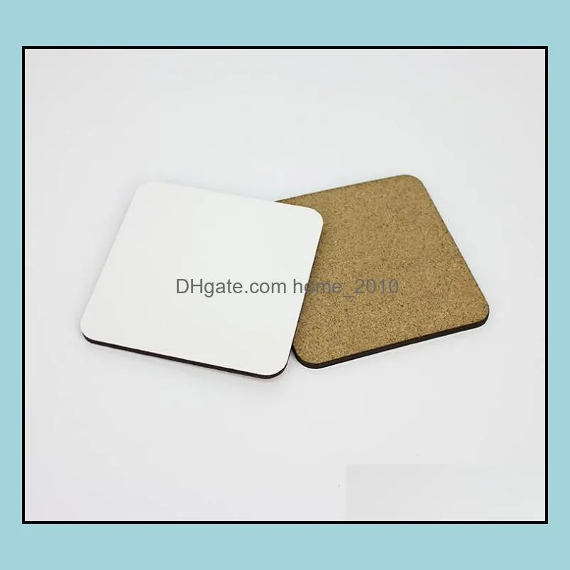 diy sublimation blank coaster wooden insulated cork cup mat mdf advertising gift promotion semifinished insulated cup mats for gift