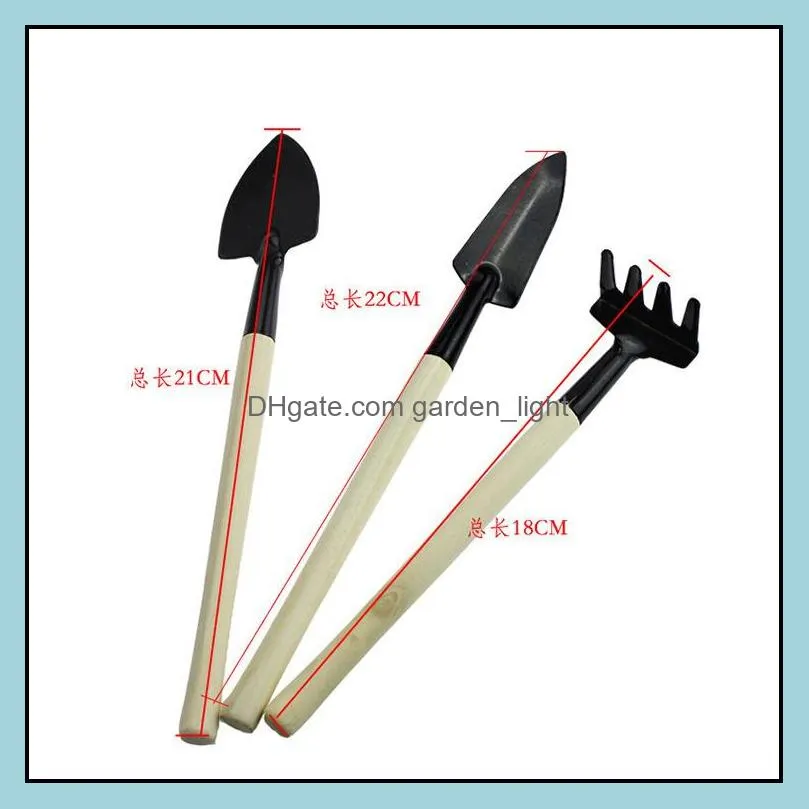 mini gardening tool shovel/rake/shovel gardening tool threepiece set succulent potted flower pine flower shovel