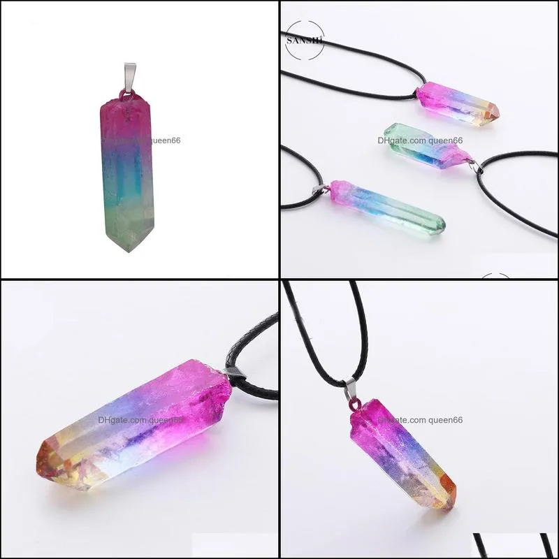 natural crystal pendant polished magic repair stick mineral ornaments fashionable simple male girlfriends fashion pendant