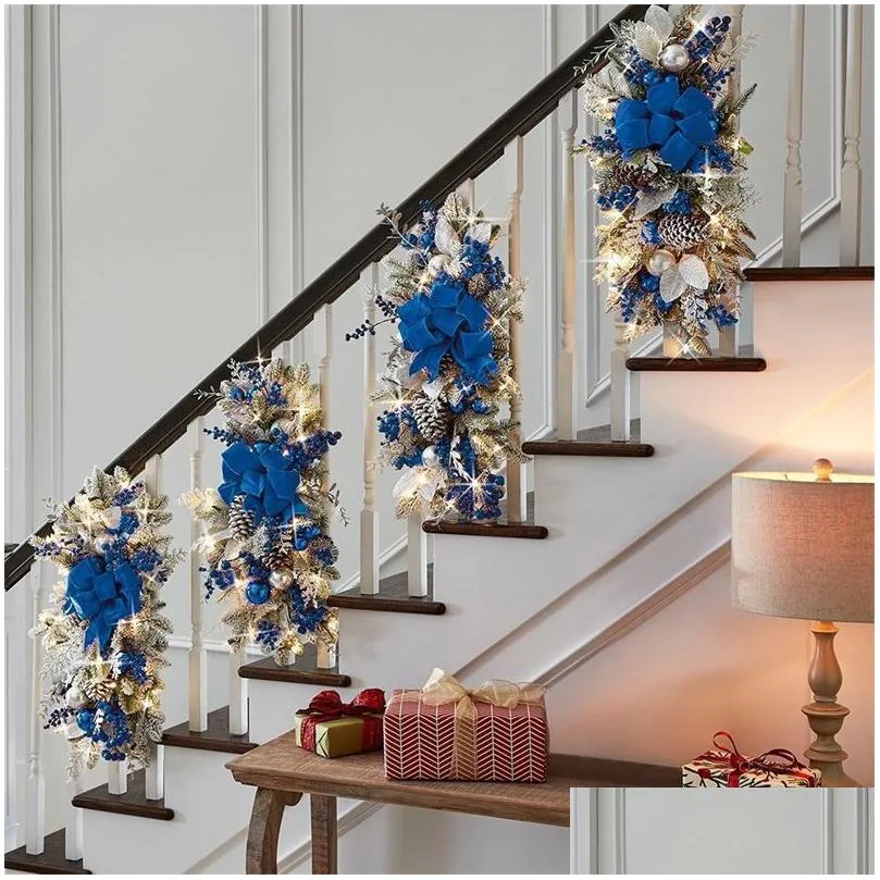 2022 christmas decoration stair garland home interior decoration pendant festival supplies