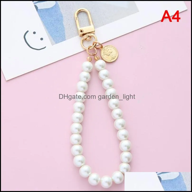 retro beauty head keychain pearl small gift for  pro 1 2 earphone case chain ornaments keyring round pendant