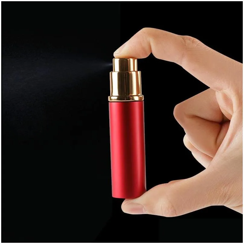 smooth aluminium perfume bottle 5ml refillable perfume atomizer travel bottles fragrance spray bottles home fragrances bottles tqq