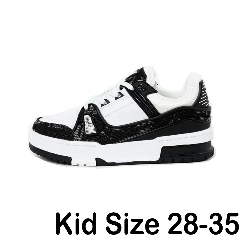 2024 Designer Sneakers Casual kids Shoes Trainer Black White Panda Men Women Fashion Low Top Platform Letter Rubber Eur 28-35