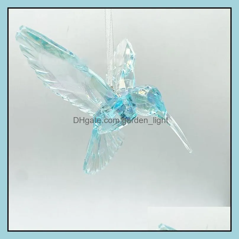 crystal clear acrylic bird christmas tree decoration home party wedding stage pendant decoration