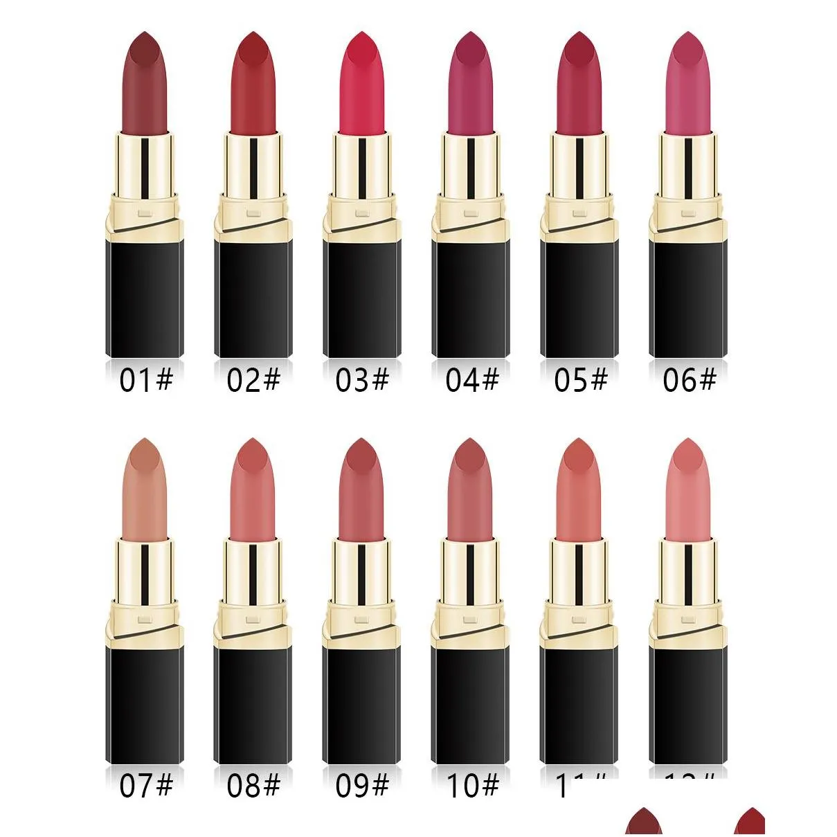 lipsticks new cosmetics makeup rouge lipstick lips stick matte durable not easy to decolorize clarinet lipstick 40 color for option