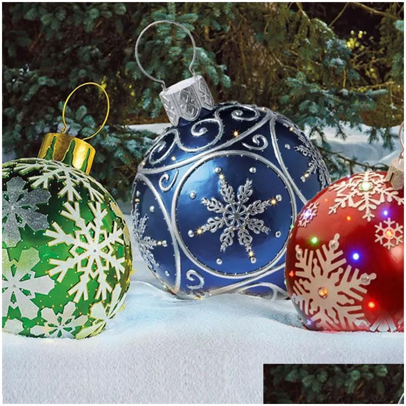 spot christmas decoration balloon 60cm outdoor fun printing pvc inflatable toy ball crafts factory