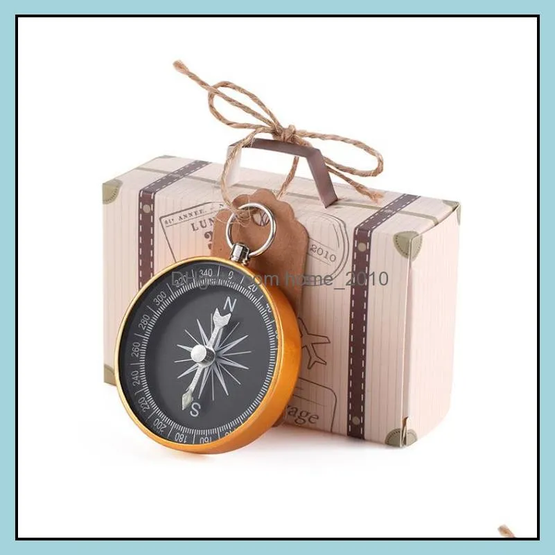 wedding favors and gifts candy box with travel compass souvenirs for guests party diy decoration accessories sn4568