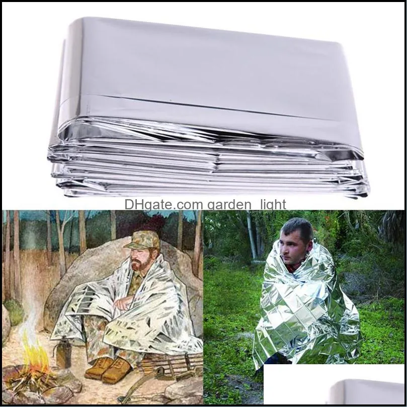 210x130cm waterproof emergency blanket survival pads warm heat rescue curtain lifesaving blanket tent solar thermal